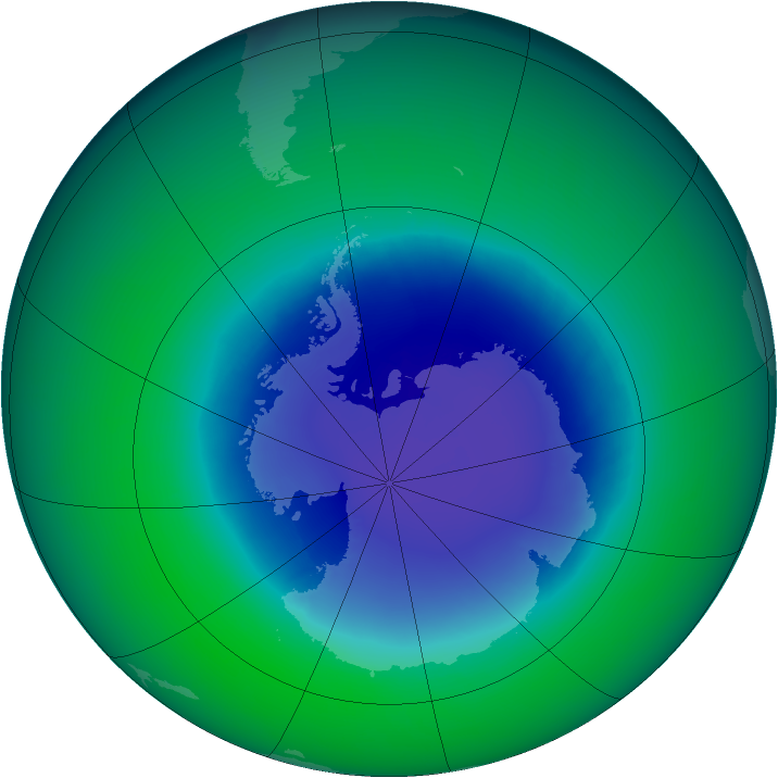 2008-November monthly mean Antarctic ozone